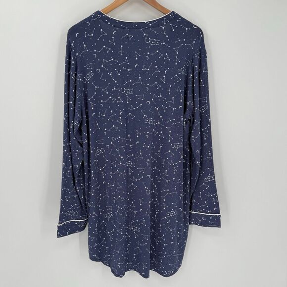 UGG Henning Sleep Dress II Nightgown Constellation Pattern Blue Women Large NWT - Picture 3 of 10
